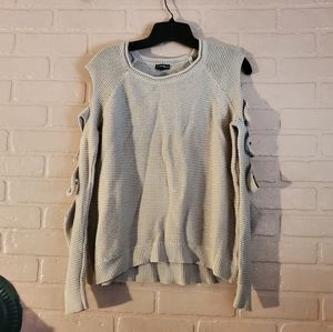 Express, cut out sleeves, sweater